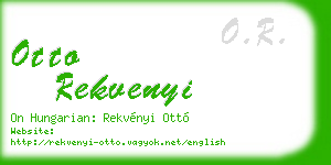 otto rekvenyi business card